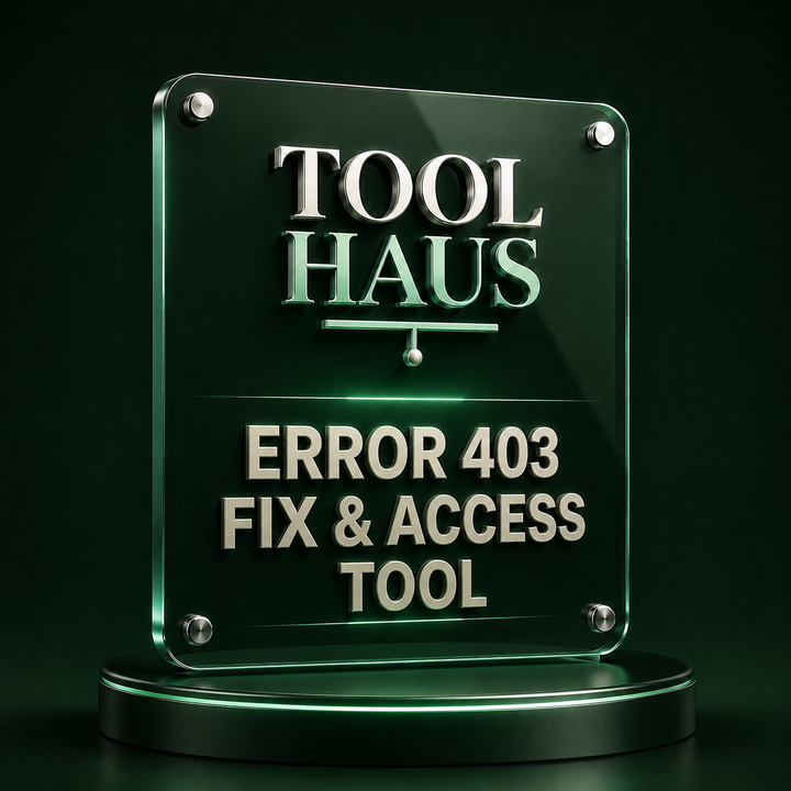Tool Haus — Error 403 Fix & Access Tool