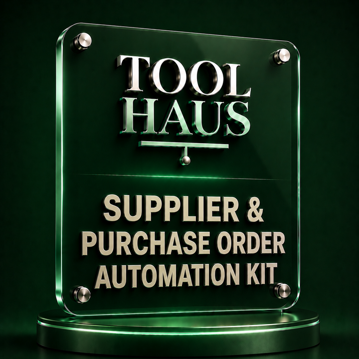 Tool Haus — Supplier & Purchase Order Automation Kit