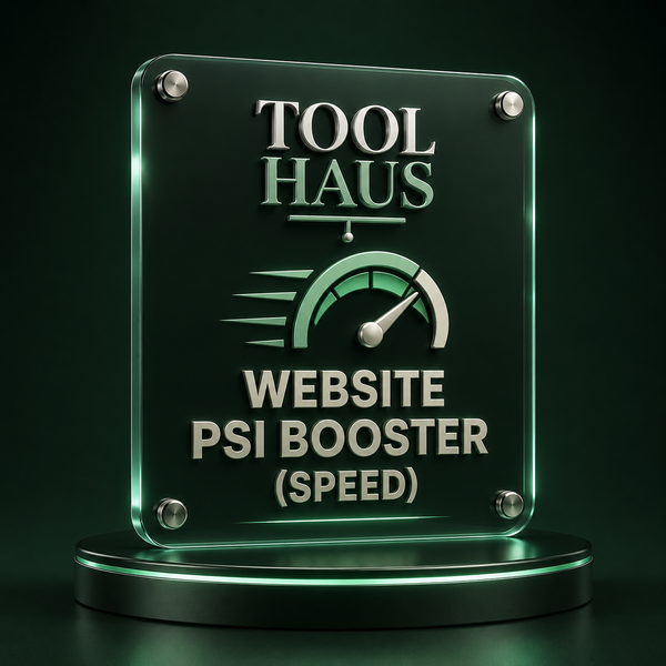 Tool Haus — Website PSI Booster (Speed)
