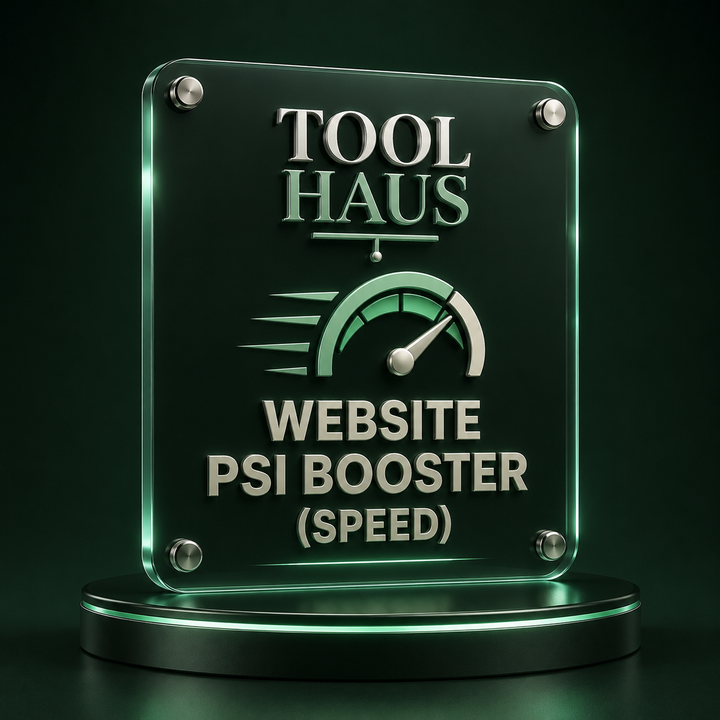 Tool Haus — Website PSI Booster (Speed)